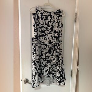 Calvin Klein Black and White Floral Dress